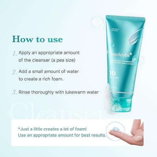 medicube Azelaic Acid Gummy Whip Cleanser | Cleansing Foam For Troubled Skin | Use After Spot Care & Excess Sebum Control | Niacinamide, Glycerin | Soothing, Pore Cleansing Face Wash | Korean Skincare thumbnail 7