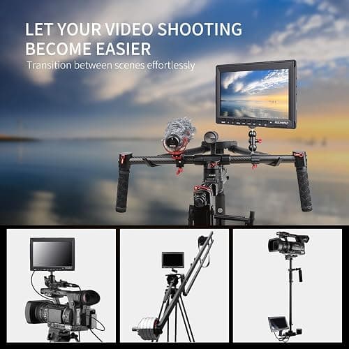 FEELWORLD FW759 7 Inch DSLR Camera Field Monitor HD Video Assist Slim IPS 1280x800 4K HDMI 1080p with Sunshade thumbnail 6