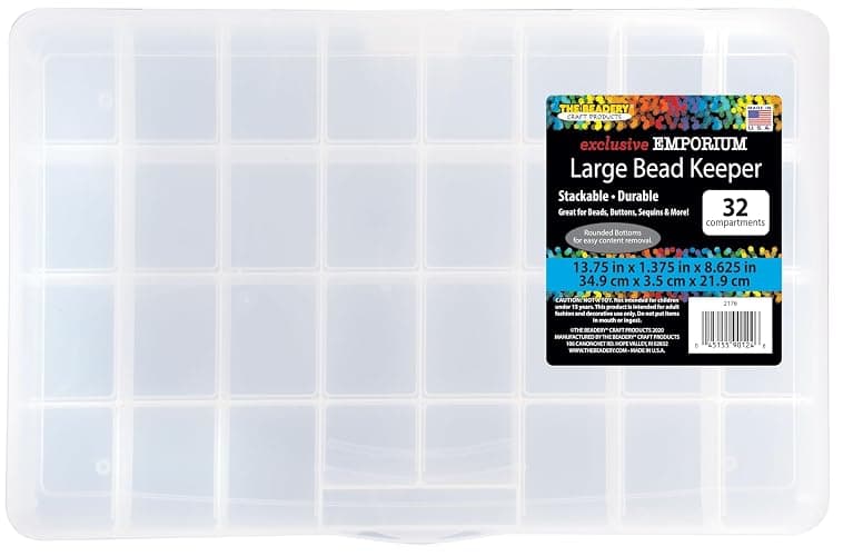 The Beadery - Large Bead Keeper Storage Box, 32 Compartment - 2176 - Image 1