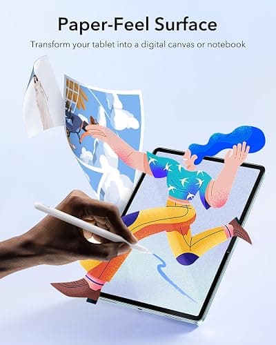 ESR 2 Pack Paper-Feel Screen Protectors for iPad Air 11 Inch M3/M2 (7th/6th Generation, 2025/2024), Write and Draw Like on Paper, 9H Tempered Glass, Matte Writing Film with Alignment Frame, Anti-Glare thumbnail 5