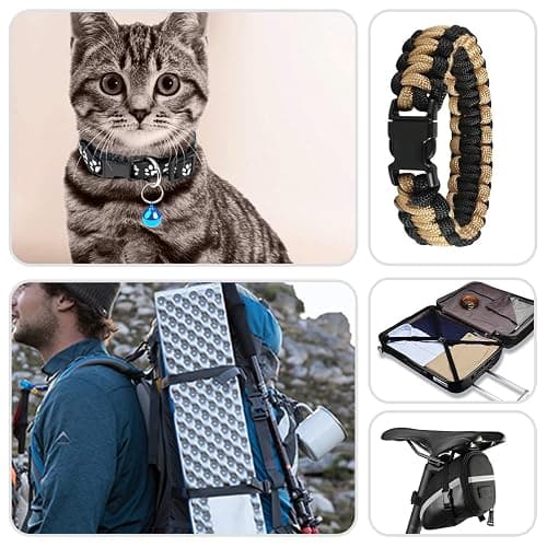 CooBigo 100 Pack 3/8 Inch Curved Contoured Paracord Bracelet Clips Plastic Quick Side Release Buckles for Paracord Bracelets Clasps Masks Dog Collar Straps Accessories thumbnail 5