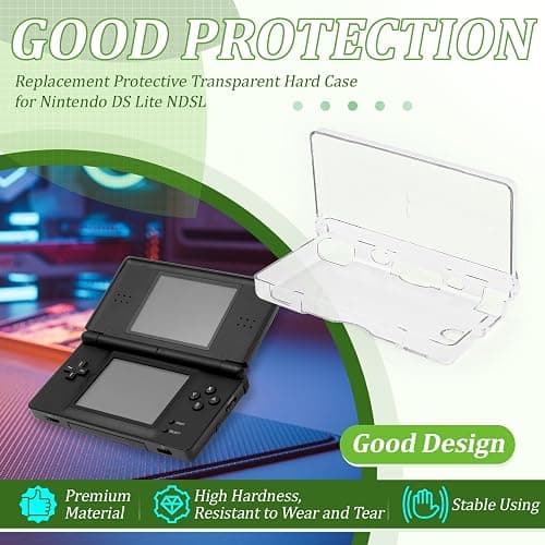 Transparent Hard Shell Case Cover for Nintendo DS Lite NDSL Protective Hard Crystal Clear Case Accessories Replacement Parts thumbnail 3