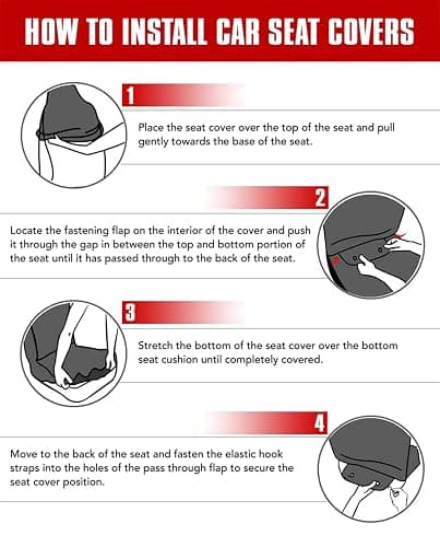 Howilath Bull Print Car Seat Cover Set of 2 Elastic Interior Accessories Front Bucket Seat Covers Fit SUV Sedan Truck, Easy to Install thumbnail 7