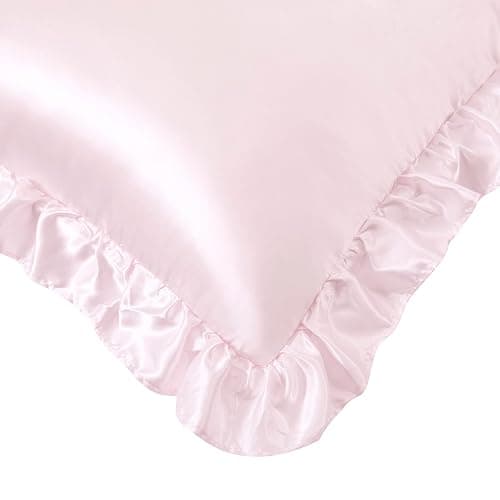 HommxJF Blush Pink Satin Pillowcases Body Pillow for Hair and Skin,Blush Pink Body Pillow Silk Pillowcase with Envelope Closure Princess Room Decoration thumbnail 7