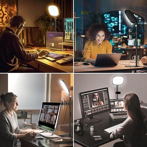Zoom Lighting for Computer, Adjustable Desk Lighting for Video Calls, 30 Light Modes Video Conference Light, Desk Ring Light with Stand for Webcam, Meetings, Live Stream, Home Office. CRI 97.8 thumbnail 8