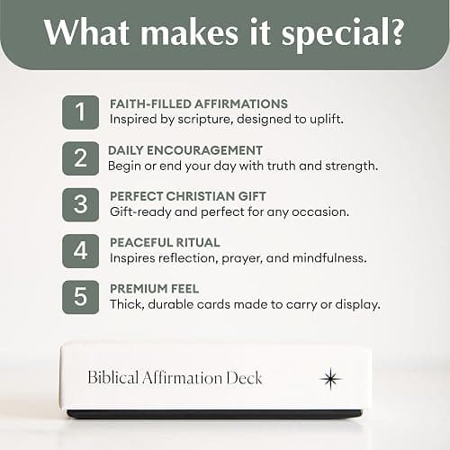 Christian Journal Co. 52 Prayer Cards | Biblical Affirmation Card Deck | Christian Verses for Women & Men | Build Positivity & Deepen Your Faith | Ideal Spiritual Gift | Presented in Quality Box thumbnail 7