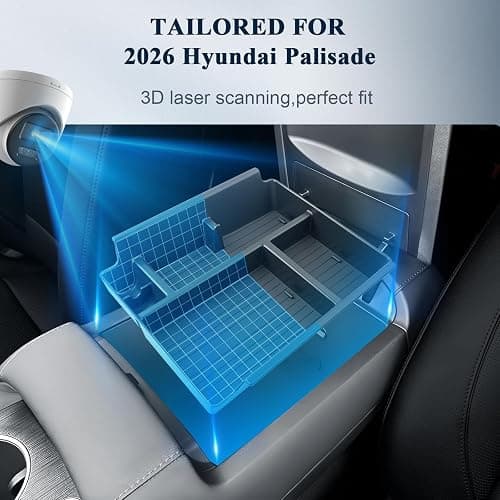 BIBIBO for 2026 Hyundai Palisade Center Console Organizer 2026 Hyundai Palisade (SE,SEL,SEL Convenience, SEL Premium, XRT Pro, Limited) Console 2026 Palisade Insert Tray (Not for Calligraphy) thumbnail 2