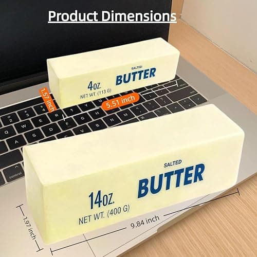 Giant Butter Squishy – Jumbo Squishy Butter Stick, Large & Mini Squeezy Butter Toy, 14oz Stress Relief Slow Rising Fun (1pc*24cm/9.45in) thumbnail 7