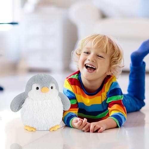SuzziPals Heatable & Coolable Penguin Plush, Microwavable Heating Pad Stuffed Animal for Soothing & Relaxation, Cute Stuffed Penguins Toy, Penguin Gifts for Girls & Boys thumbnail 8