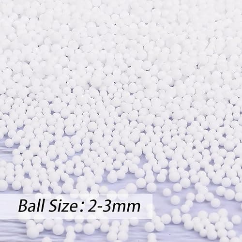 DECORA 80000 Pieces Mini Foam Balls for DIY and Slime Supplies White Foam Beads 2-3mm for Art Homemade Slime, Wedding and Party Decorations thumbnail 4