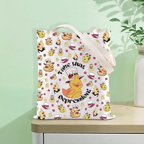 Cartoon Movie Merch Take That Depression Handbag Anime Shopping Bag Demon Ducky Tote Bag (Depression T) thumbnail 7