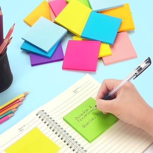 Early Buy Sticky Notes 3 in x 3 in, 8 Bright Color 8 Pads, 60 Sheets/Pad thumbnail 2