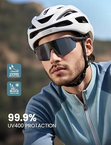 Lamicall 24g Polarized Sports Sunglasses for Men Women - UV400 Protection Sun Glasses Gifts for Running Cycling Baseball thumbnail 2