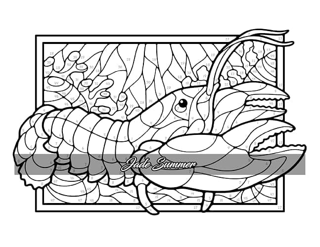 Color by Number Animals: Adult Coloring Book with Cats, Dogs, Birds, Butterflies, Horses, Sloths, and Many More for Stress Relief and Relaxation thumbnail 48