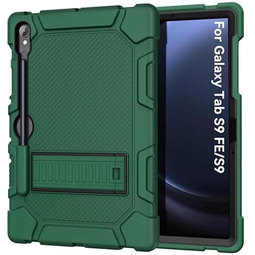 Cantis Case for Samsung Galaxy Tab S10 FE/ S9 FE 5G 10.9 Inch/Galaxy Tab S9 11 Inch 2023, Heavy Duty Shockproof Tablet Case Support S Pen, Alpine Green - Image 1