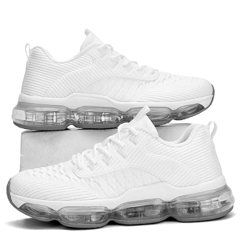 Luogoks Womens Walking Running Shoes Air Cushion Basketball Sneakers Fashion Tennis Breathable Sport Gym Fitness Cross Trainers Shoes thumbnail 7