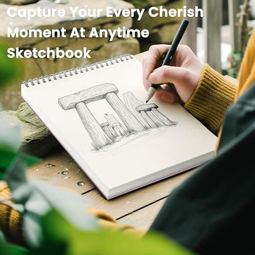 9"x12" Sketchbook Pink, 1 Pack-100 Sheets Cute Sketchbook for Girls, 68lb/100gsm Pink Sketch Book, Spiral Drawing Pad, Art Supplies for 9-12 Girls. thumbnail 7