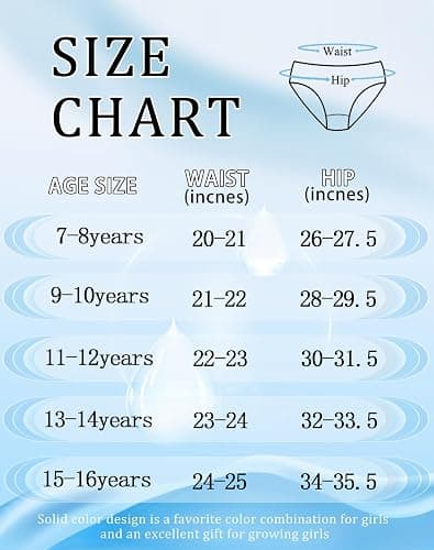 Finihen Teen Girls Underwear Seamless Big Girls Panties No Show Multipack. thumbnail 3