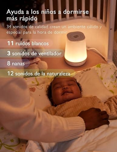 Momcozy Ruido Blanco para Bebés con 34 Sonidos Relajantes y Luz Nocturna | Maquina ruido blanco para bebés, niños y adultos, con entrenador de sueño, control de aplicaciones, temporizador thumbnail 4