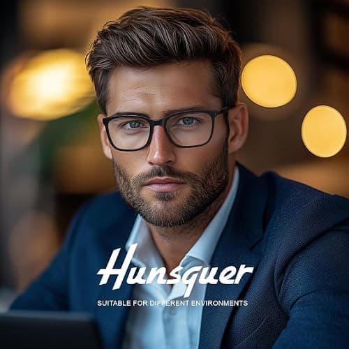 hunsquer Blue Light Glasses for Women Blue Light Blocking Glasses Men Computer Gaming Blue Screen Glasses Mens Blue Light Blocker Glasses thumbnail 2
