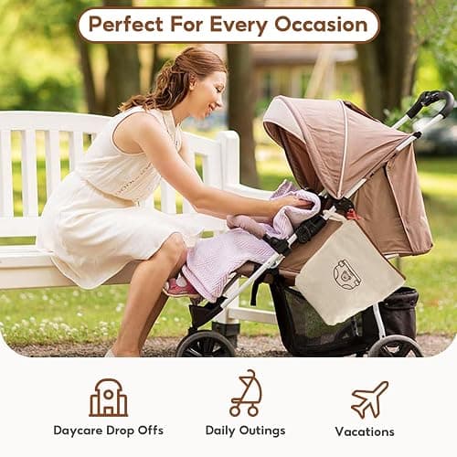 Mini Nomad 7PCs Diaper Bag Organizer Pouches for Baby Kids Travel Essential Storage, Large Waterproof and Zipped Baby Packing Cubes thumbnail 5