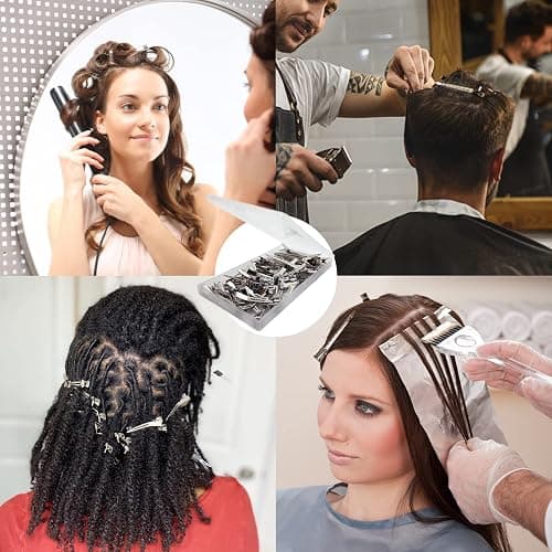 60Pcs Metal Styling Duck Billed Hair Clips, Silver Alligator Roller Clips for Women's Long Hair Styling Sectioning and Pin Curls, Bow DIY, with Case thumbnail 4