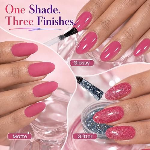 Beetles Fall Gel Polish Set, Fingertip Palette Collection, 32 Colors | With Base Glossy Matte Glitter Top Coat, Pink Red Blue Purple Brown Yellow Green Black White Gel, UV LED Lamp Nails Gifts thumbnail 5