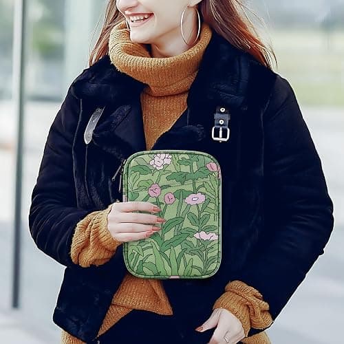 Vinabilia 6-7 Inch Sleeve Carrying Case for 7" Kindle Colorsoft Signature Edition and All-New Kindle Paperwhite, Protective Sleeve Cover Pouch Bag for 6" Kindle/Kindle Oasis/E-Reader, Papaver Rhoeas thumbnail 7