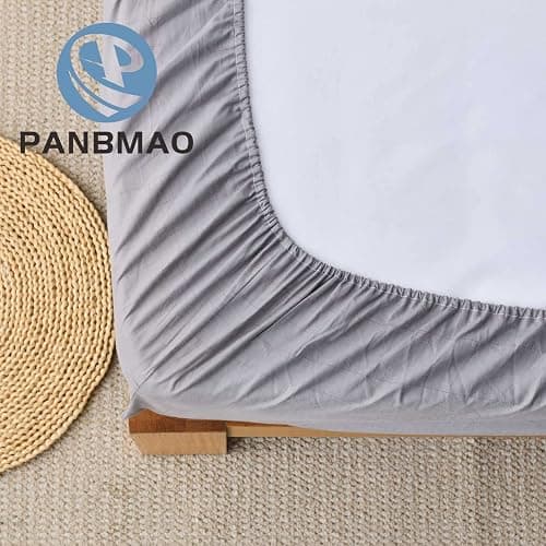 Grounding Sheets Queen Size Deep Pocket Organic Cotton with Silver Fiber, Grounding Fitted Earth Sheets with Grounding Cord (Gray, Queen - 60"x80"x15") - Gray - Queen thumbnail 7