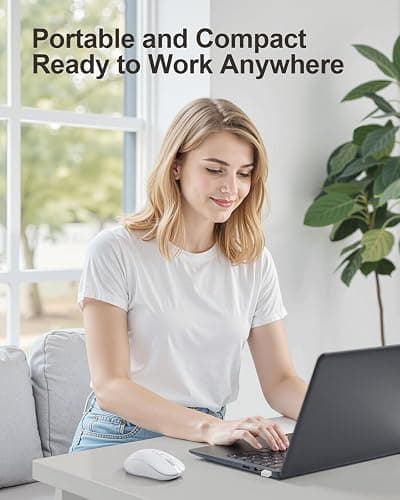 wegear USB Wireless Mouse for Laptop PC Mac, 2.4GHz Cordless Mouse-White | Ergonomic Portable Optical Computer Mice with 6 Buttons, 5-Level Adjustable 4000 DPI,24-Month Battery Life thumbnail 7