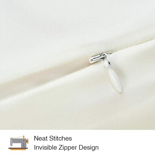 INSSL Silk Pillowcase for Women, Mulberry Silk Pillowcase for Hair and Skin and Stay Comfortable and Breathable During Sleep (Standard, Ivory) thumbnail 5