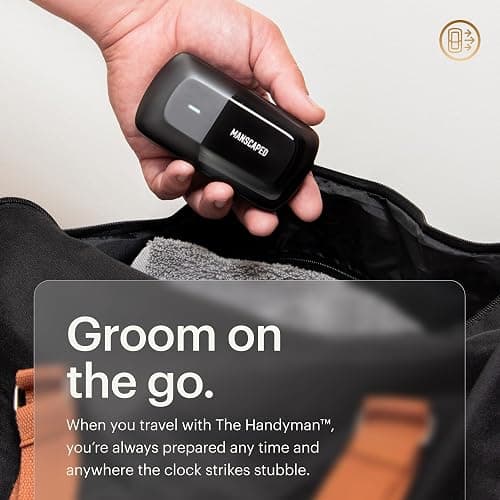 MANSCAPED® The Handyman™ Compact Face Shaver – Portable Men’s Travel Facial Hair Groomer, USB-C Rechargeable Razor, Electric Foil Face Shaver, Waterproof, Cordless, Dual-Action SkinSafe® Foil Blades thumbnail 6