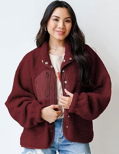 Aoang Womens Winter Coats Casual Lapel Long Sleeve Fleece Faux Fur Jacket thumbnail 2