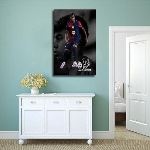 Lamine Yamal Leinwand-Poster, Schlafzimmerdekoration, 60 x 90 cm thumbnail 4