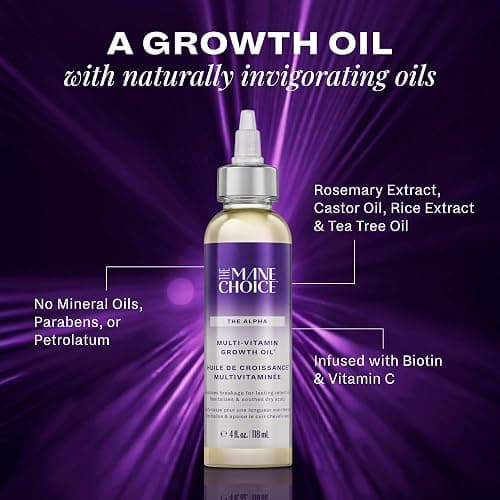 The Mane Choice Alpha Multi-Vitamin Scalp Hair Growth Oil, 4 Fl Oz, 1 Pack, Nourishing Scalp Oil with Biotin, Vitamin C, Rosemary, Rice Extract, Jojoba, Tea Tree & Castor Oil, Lightweight & Non-Greasy thumbnail 4