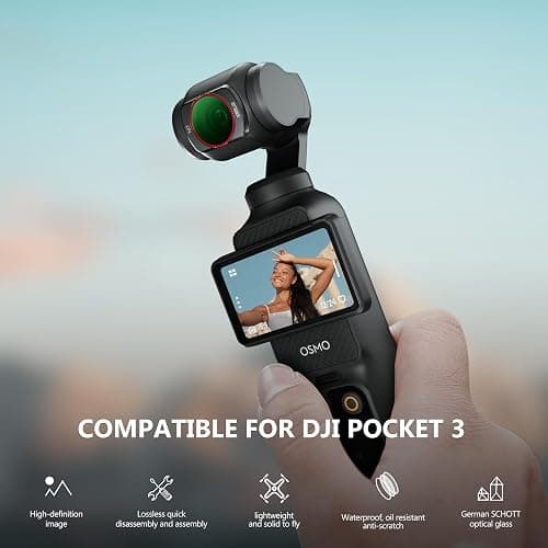 STARTRC ND Filter Set Für DJI Osmo Pocket 3 Creator Combo Zubehör - 6er Pack CPL, ND 8, ND 16, ND 32, ND 64, ND256 (magnetisch)(Aluminium Version) thumbnail 4