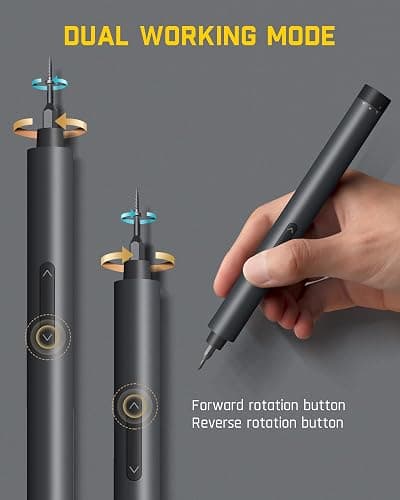 Fanttik E1 Pro Mini Electric Screwdriver, Precision Screwdriver Set with LED Light, 24 Magnetic Bits, Max. 3 N.m, Magnetic Storage, 5/32''Hex, Repair Tool Set for Phone Camera Laptop Watch thumbnail 7
