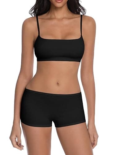 Abonlen Lounge Sets for Women 2 Piece Pajamas Camisole Tops With Shorts Sleepwear Tank Tops - Image 1