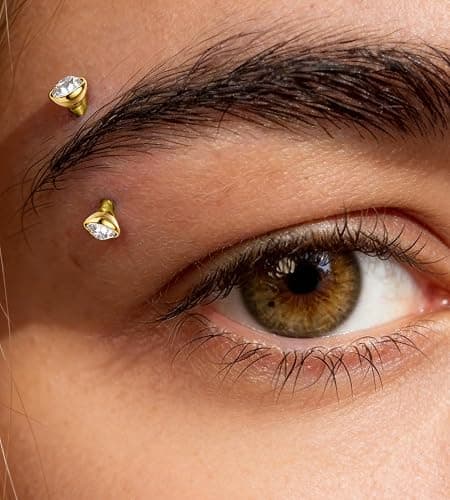 BJFEW Rook Eyebrow Piercing Jewelry Surgical Stainless Steel Vertical Labret Lip Jewelry Gold Silver 16G Curved Barbell Cartilage Helix Conch Tragus Daith Hoop Earrings for Women thumbnail 4
