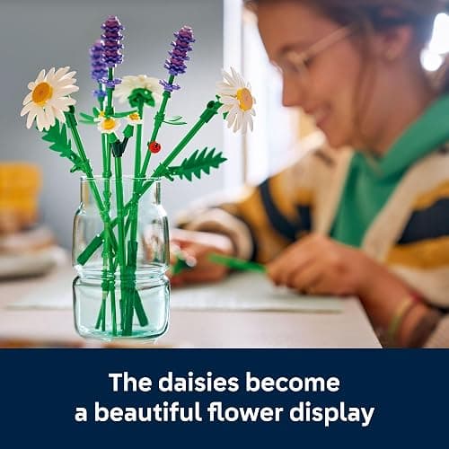 LEGO Botanicals Daisies 11508 | Building Toys for Girls & Boys, Ages 9+, Artificial Flowers Craft Kit, Home Décor & Display, 133 Pieces, Gift for Kids thumbnail 6