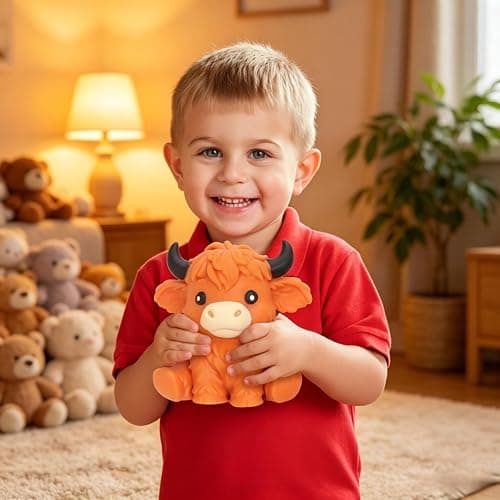 6in Giant Highland Cow Squishy, Jumbo Big Cute Highland Cow Squishies Stress Ball Soft Squishys Slow Rising Stress Ball for Anxiety Stress Party Favors thumbnail 6