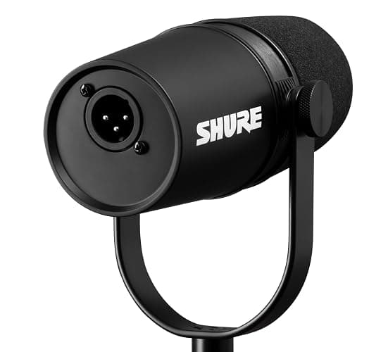 Shure MV7X XLR Podcast Microphone pour le Podcasting, l'enregistrement, la Diffusion en Direct et les Jeux, Sortie Casque Intégrée, XLR, Technologie d'isolation de la Voix - Noir thumbnail 8