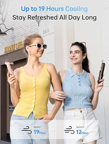 JISULIFE 3 IN 1 Handheld Mini Fan - Portable Fan & Power Bank & Flashlight, 19H Max Cooling, USB Rechargeable, Pocket-Sized for Travel, Cruise, Concerts, Makeup, 2026 Summer Gifts for Women(Pink) thumbnail 3