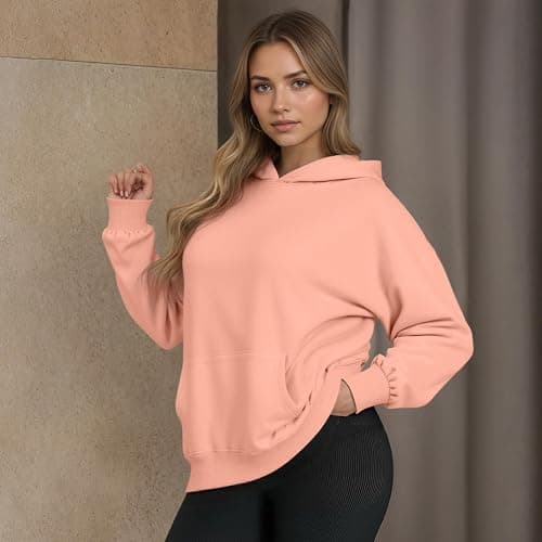 YARBCEN Womens Hooded Hoodies Sweatshirts - Long Sleeve Crewneck Sweaters With Pocket 2026 Fashion Spring Oversized Clothes thumbnail 3