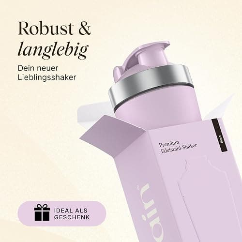 VETAIN Edelstahl Shaker 700ml - 100% Auslaufsicher - Premium Protein Shaker mit Mixball - Außen gravierte Messskala - Frei von BPA & DEHP - spülmaschinenfest, robust & langlebig - Rosa thumbnail 3
