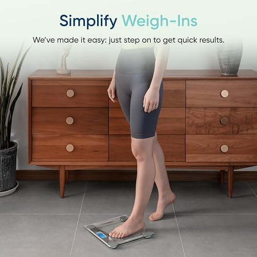 Etekcity Digital Body Weight Bathroom Scale, Large Blue LCD Backlight Display, High Precision Measurements,6mm Tempered Glass, 400 Pounds thumbnail 6