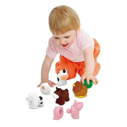Melissa & Doug Pop Blocs Farm Animals Educational Baby Toy - 10 Linkable Pieces - Baby Toy thumbnail 3