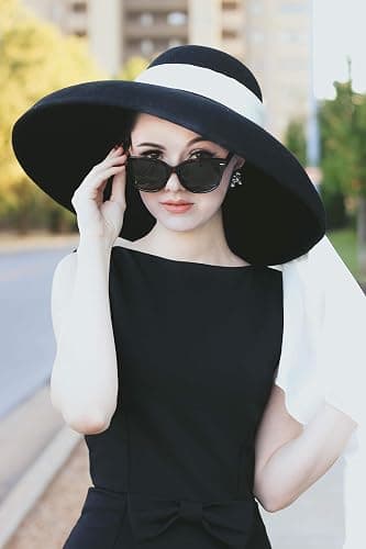 Utopiat Sonnenbrille Damen – Inspiriert von Frühstück bei Tiffany im Retro Stil der 90er Jahre - Mit Katzenaugen und Schildpatt Optik - Für Frauen und Teenager-Mädchen thumbnail 2