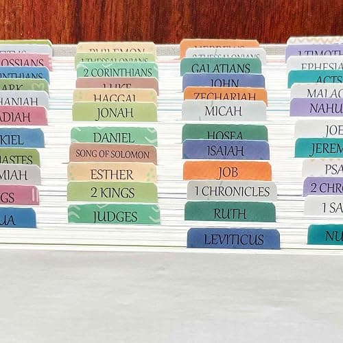 Laminated Bible Tabs, Reposition Large Print Stickers, Easy to Read and Apply Bible Tabs for Women and Man (Uniform) thumbnail 4