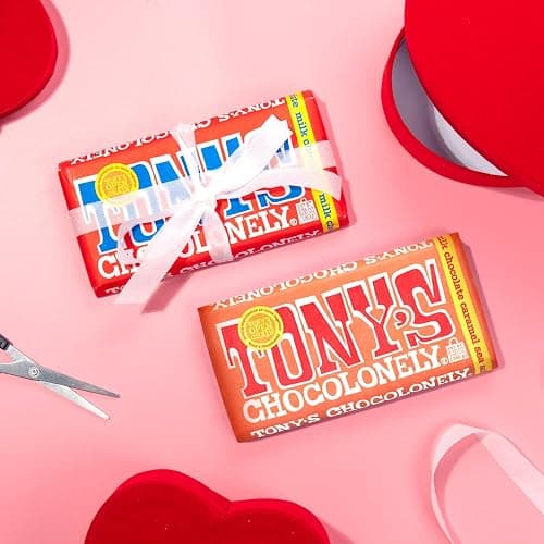 Tony’s Chocolonely Belgian Milk Chocolate Candy Bar With Caramel & Sea Salt, Chocolate Bars for Snacks, Party Favors, or Gifts, 32% Cacao, Made From Quality Fairtrade Cocoa, 4 Bars, 6.35 Oz Each thumbnail 7